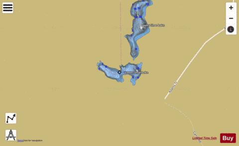 Lower Shoe Lake depth contour Map - i-Boating App