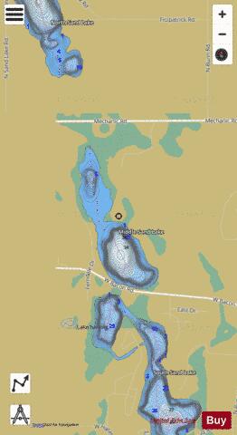 Middle Sand Lake depth contour Map - i-Boating App