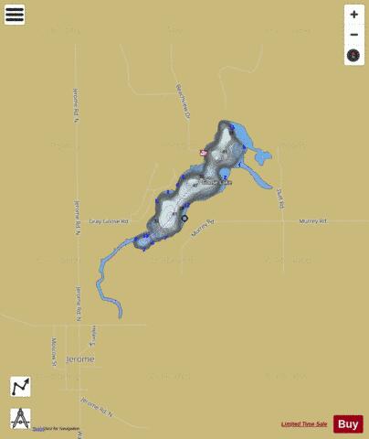 Goose Lake depth contour Map - i-Boating App