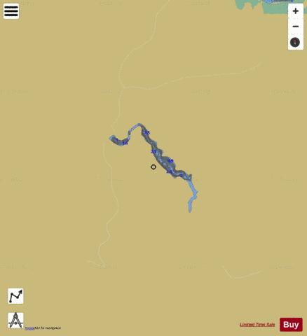 Upper Dam Lake depth contour Map - i-Boating App
