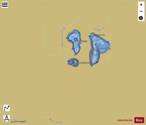 Little Nesbit Lake depth contour Map - i-Boating App