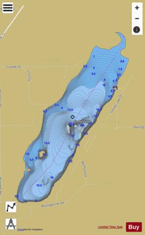Stanley Lake depth contour Map - i-Boating App