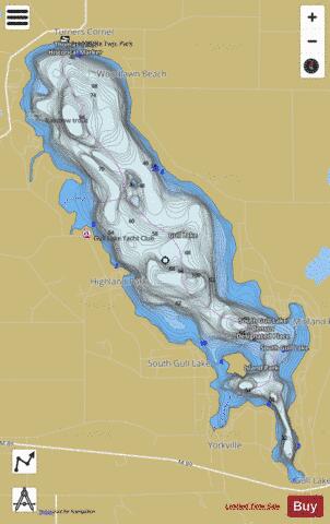 Gull Lake Fishing Map Us Mi 39 13 Nautical Charts App