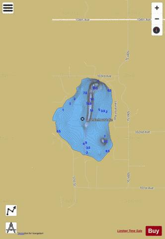 Osterhout Lake depth contour Map - i-Boating App
