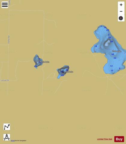 Post Lake depth contour Map - i-Boating App