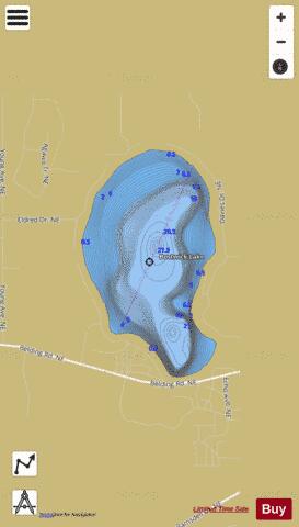 Bostwick Lake depth contour Map - i-Boating App