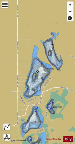 Maston Lake depth contour Map - i-Boating App