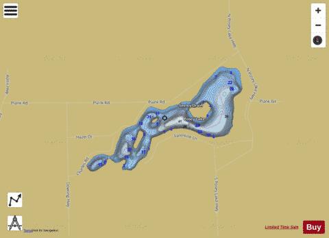 Posey Lake depth contour Map - i-Boating App
