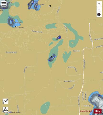 Deidrich Lake depth contour Map - i-Boating App