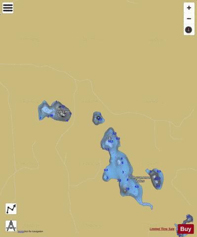 Tahquamenon Lake #4 depth contour Map - i-Boating App