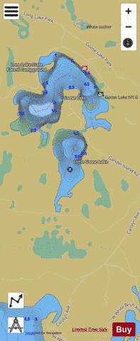 Little Goose Lake depth contour Map - i-Boating App