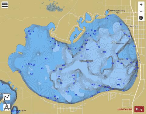Missaukee, Lake depth contour Map - i-Boating App