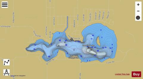 Townline Lake depth contour Map - i-Boating App