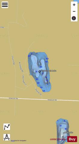Little Torch Lake depth contour Map - i-Boating App
