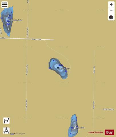 Moblo Lake depth contour Map - i-Boating App