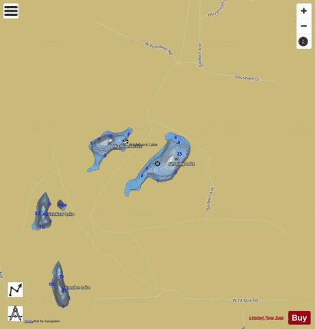 Amaung Lake depth contour Map - i-Boating App