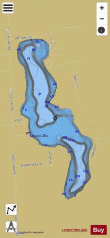 Tipsico Lake depth contour Map - i-Boating App