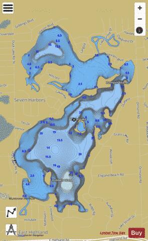 White Lake Fishing Map Us Mi 63 575 Nautical Charts App
