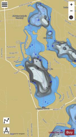 Maceday Lake depth contour Map - i-Boating App