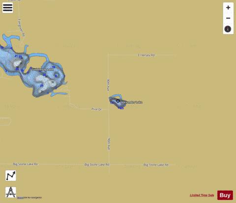 Alexander Lake depth contour Map - i-Boating App