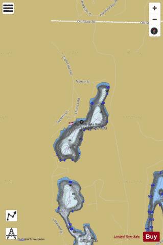 Big Chub Lake depth contour Map - i-Boating App