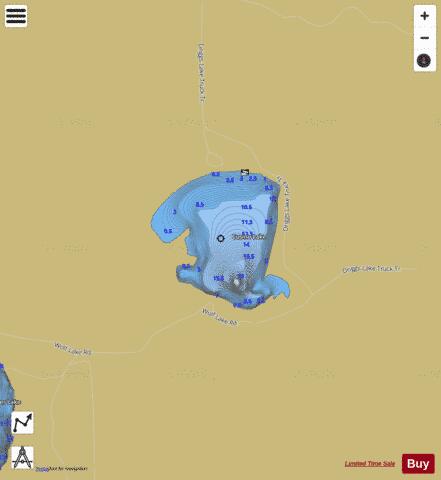 Cusino Lake depth contour Map - i-Boating App