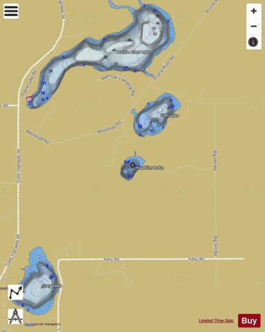 Hawkins Lake depth contour Map - i-Boating App
