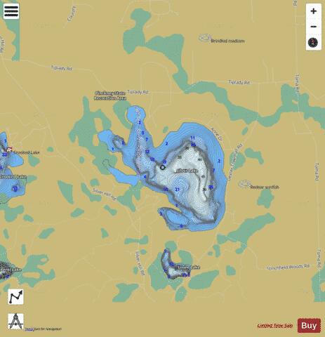 Silver Lake depth contour Map - i-Boating App