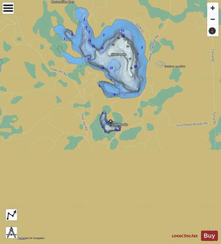 Losee Lake depth contour Map - i-Boating App