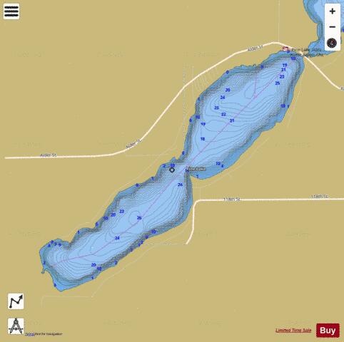 Pine depth contour Map - i-Boating App