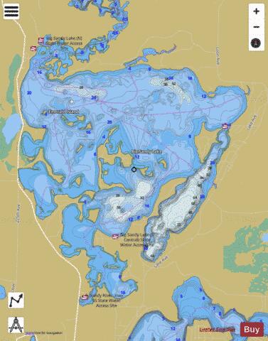 Big Sandy depth contour Map - i-Boating App