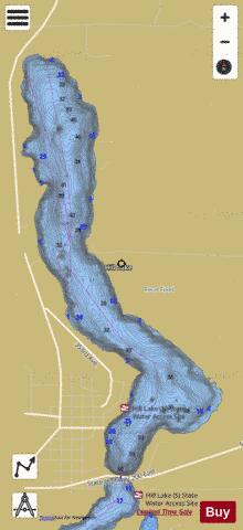 Hill (North Basin) depth contour Map - i-Boating App