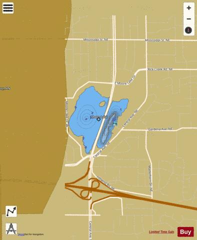 Moore depth contour Map - i-Boating App