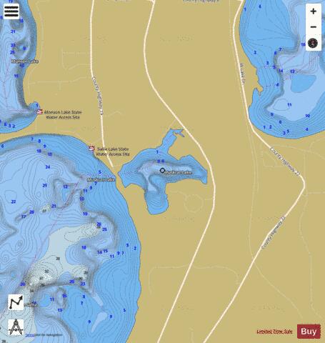 Muskrat depth contour Map - i-Boating App