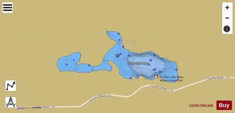 St. Clair depth contour Map - i-Boating App