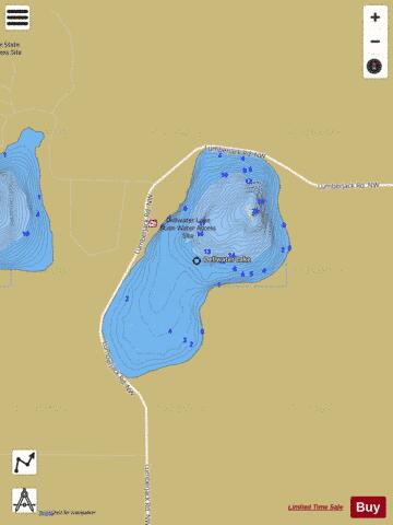 Dellwater depth contour Map - i-Boating App