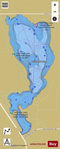 Little Rock depth contour Map - i-Boating App
