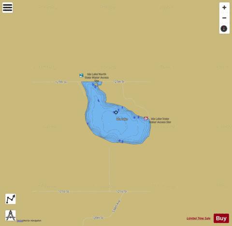 Ida depth contour Map - i-Boating App