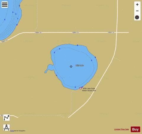 Mills depth contour Map - i-Boating App