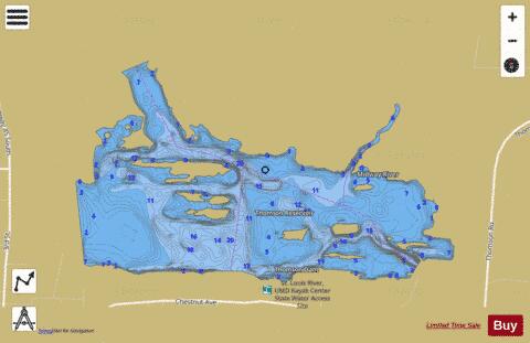Thomson Reservoir depth contour Map - i-Boating App