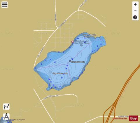 Moosehead depth contour Map - i-Boating App