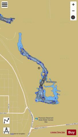 Scanlon Reservoir depth contour Map - i-Boating App