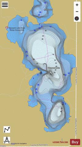 Pleasant depth contour Map - i-Boating App