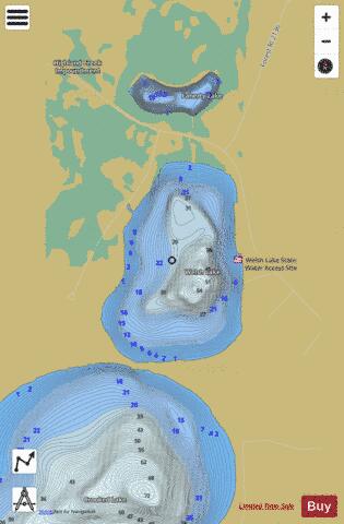 Welch depth contour Map - i-Boating App