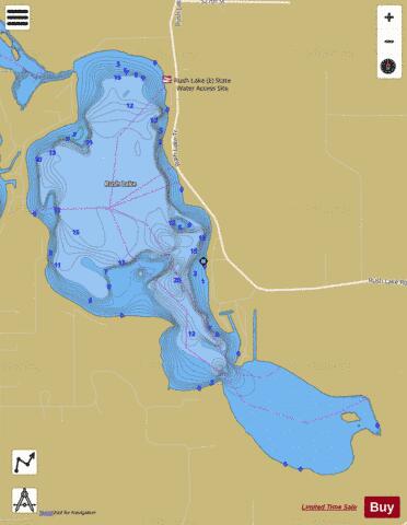 East Rush depth contour Map - i-Boating App