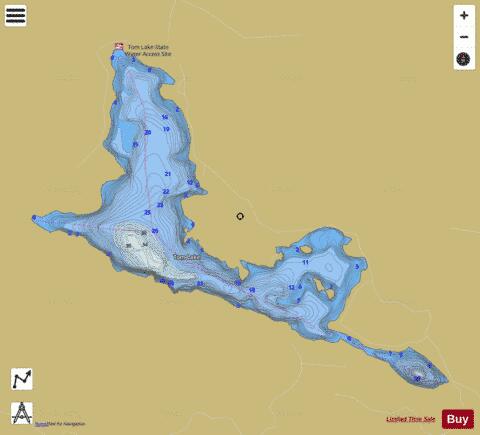 Tom depth contour Map - i-Boating App