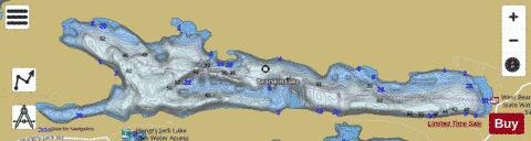 Bearskin depth contour Map - i-Boating App
