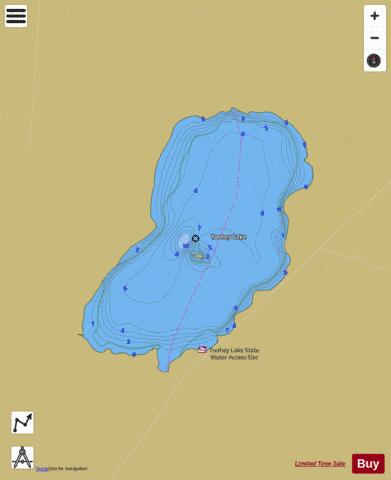 Toohey depth contour Map - i-Boating App