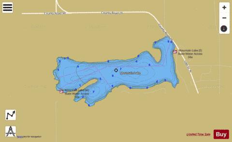 Mountain depth contour Map - i-Boating App
