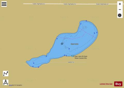South Clear depth contour Map - i-Boating App